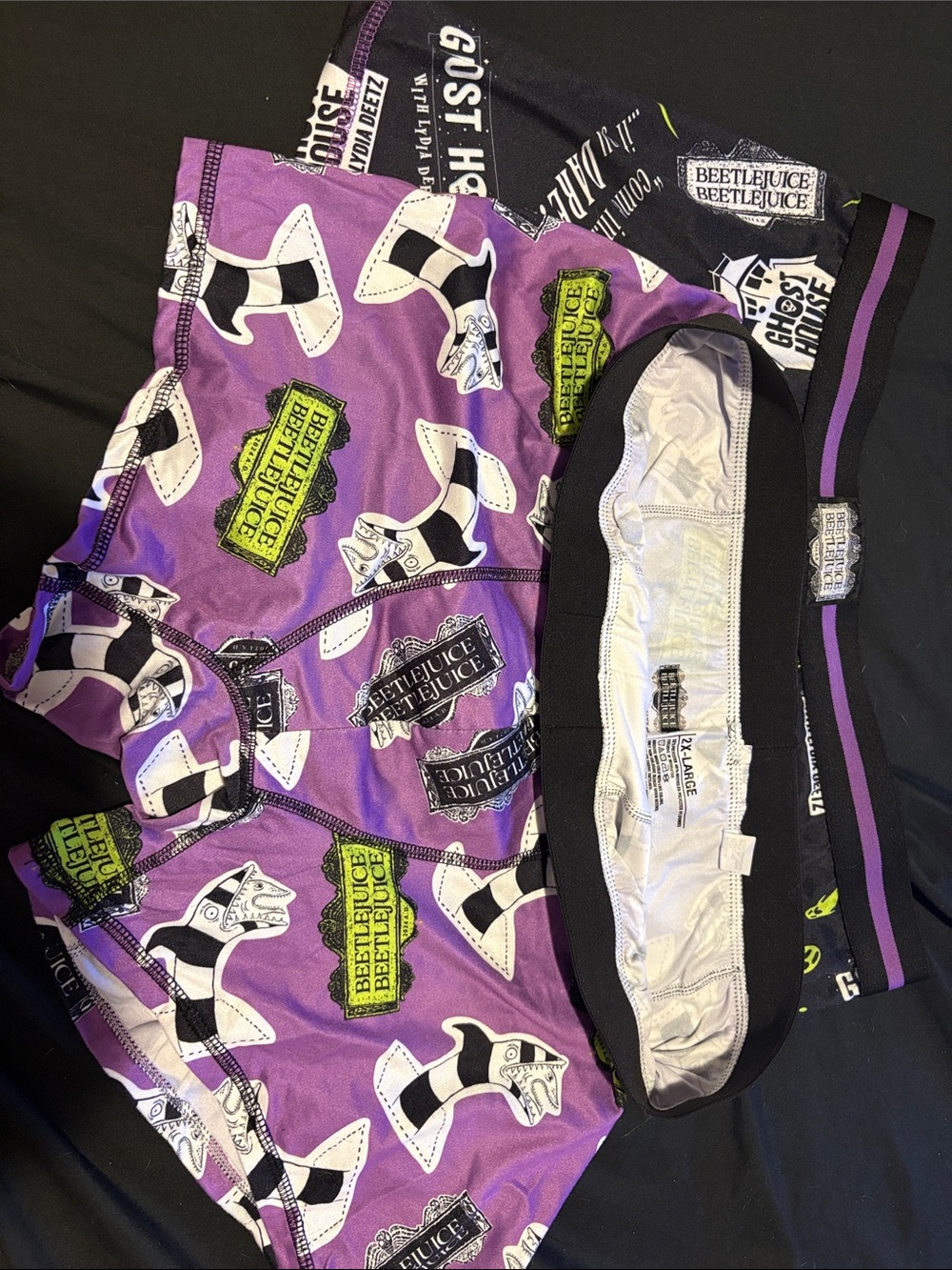 Beetlejuice Purple men boxer Shorts